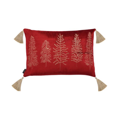 Shop Safavieh Holiday Tree Pillow In Red