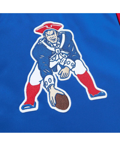 Mitchell & Ness Men's  Royal Distressed New England Patriots Big And Tall Satin Full-snap Jacket In Royal