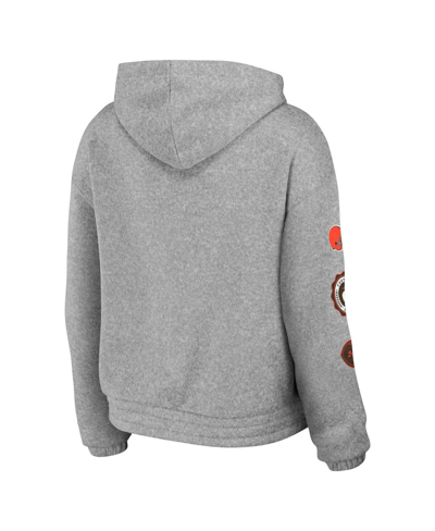 Wear By Erin Andrews Heather Gray Cincinnati Bengals Full-zip Hoodie In Heather Gray