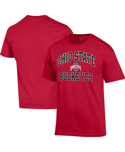 Shop Champion Men's  Scarlet Ohio State Buckeyes High Motor T-shirt