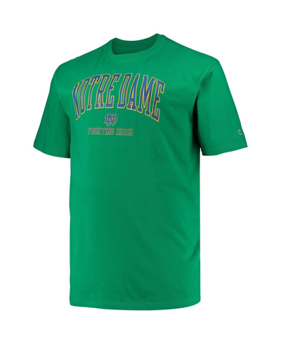 Shop Champion Men's  Green Notre Dame Fighting Irish Big And Tall Arch Over Wordmark T-shirt