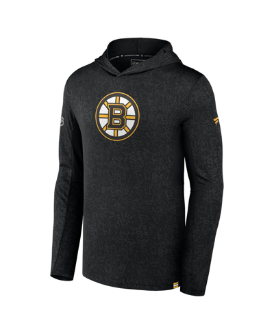 Fanatics Men's  Black Boston Bruins Authentic Pro Lightweight Pullover Hoodie In Black