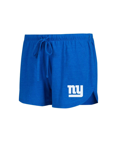 CONCEPTS SPORT WOMEN'S CONCEPTS SPORT ROYAL, RED NEW YORK GIANTS RAGLAN LONG SLEEVE T-SHIRT AND SHORTS LOUNGE SET 