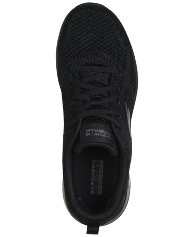 Skechers Women's Go Walk Joy Lace Walking Sneakers From Finish Line In Black