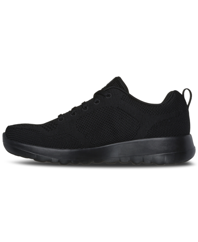 Skechers Women's Go Walk Joy Lace Walking Sneakers From Finish Line In Black