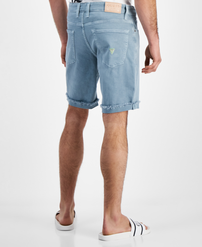 Shop Guess Men's Regular Stretch Denim Shorts In Honest Blue Multi