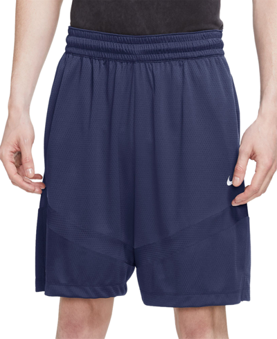 Shop Nike Icon Men's Dri-fit Drawstring 8" Basketball Shorts In Midnight Navy,midnight Navy,white