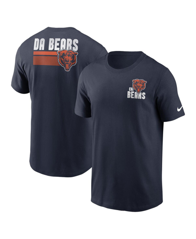 Shop Nike Men's  Navy Chicago Bears Blitz Essential T-shirt