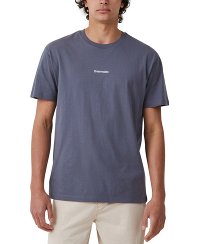 Shop Cotton On Men's Easy Crew Neck T-shirt In Dusty Denim,dream State