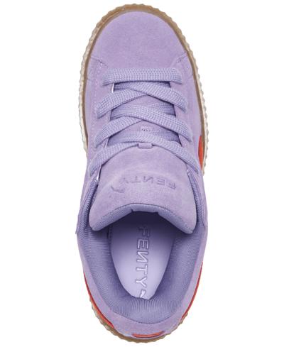Shop Puma Fenty X  Women's Creeper Phatty Casual Sneakers From Finish Line In Lavender Alert,burnt Red