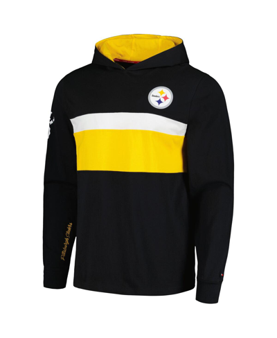 Shop Tommy Hilfiger Men's  Black Pittsburgh Steelers Morgan Long Sleeve Hoodie T-shirt