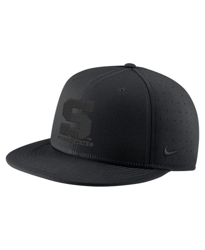 Shop Nike Men's  Black Penn State Nittany Lions Triple Black Performance Fitted Hat