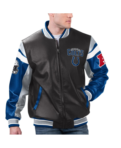Shop G-iii Sports By Carl Banks Men's  Black Indianapolis Colts Full-zip Varsity Jacket