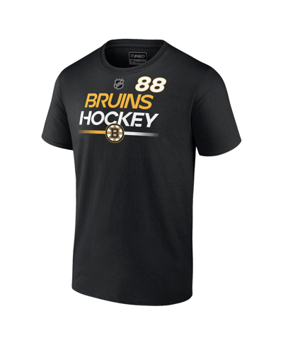 Fanatics Branded David Pastrnak Black Boston Bruins Authentic Pro Prime Name & Number T-shirt In Black
