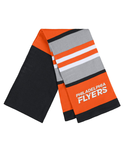 Wear By Erin Andrews Women's  Philadelphia Flyers Stripe Glove And Scarf Set In Orange,black