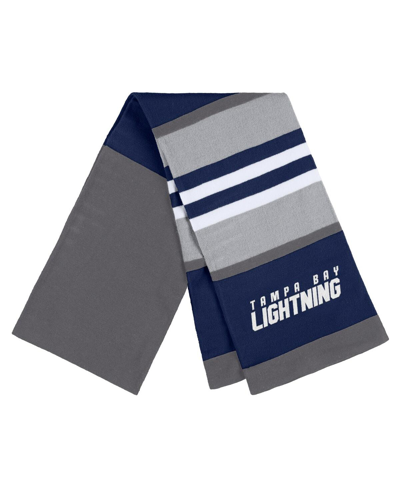 Wear By Erin Andrews Women's  Tampa Bay Lightning Stripe Glove And Scarf Set In Gray,black