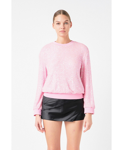 Shop Endless Rose Women's Sequins Sweater In Pink