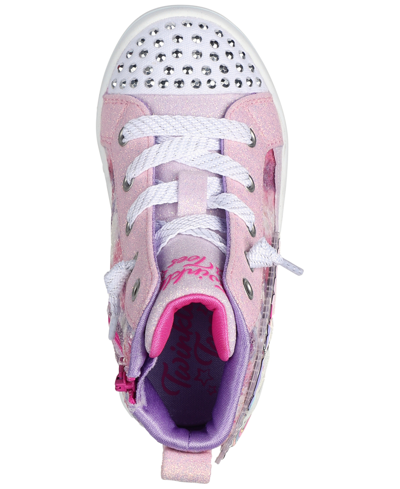Shop Skechers Toddler Girls Twinkle Toes Twi-lites 2.0 Light Up Casual Sneakers From Finish Line In Pink,multi