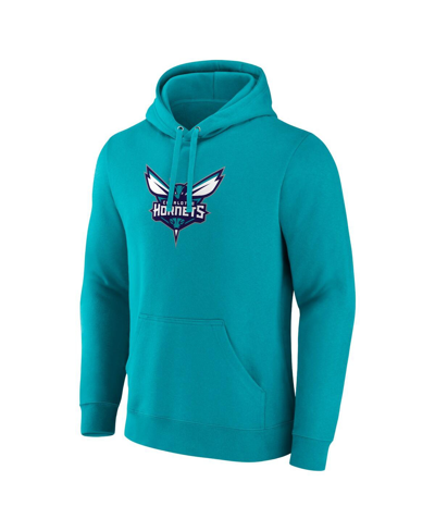 Fanatics Branded  Teal Charlotte Hornets Primary Logo Pullover Hoodie In Teal
