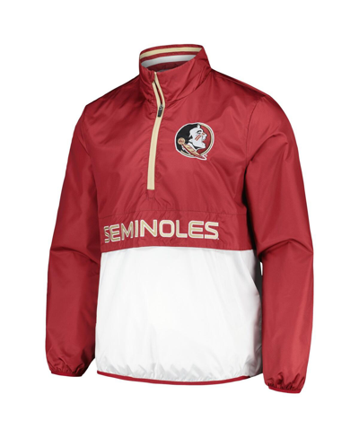 G-iii Sports By Carl Banks Men's  Garnet Florida State Seminoles Cornerman Half-zip Top In Garnet