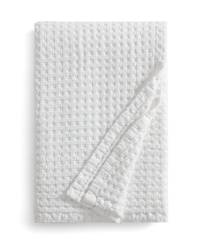 Dkny Waffle Cotton Throw Blanket In White