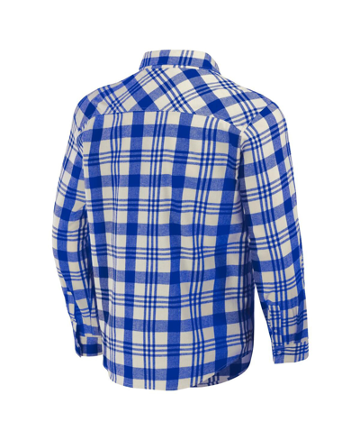 Fanatics Men's Darius Rucker Collection By  Royal Chicago Cubs Plaid Flannel Button-up Shirt In Royal