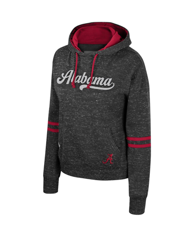 Colosseum Charcoal Alabama Crimson Tide Catherine Speckle Pullover Hoodie In Charcoal