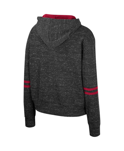 Colosseum Charcoal Alabama Crimson Tide Catherine Speckle Pullover Hoodie In Charcoal