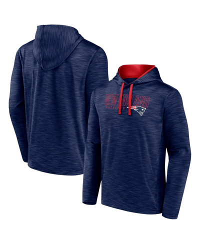 Fanatics Men's  Heather Navy New England Patriots Hook And Ladder Pullover Hoodie In Heather Navy