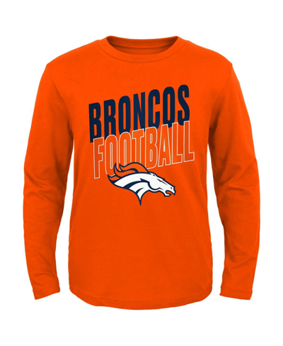 Shop Outerstuff Big Boys Orange Denver Broncos Showtime Long Sleeve T-shirt