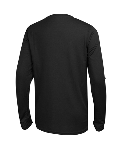 Shop Outerstuff Men's Black Las Vegas Raiders Side Drill Long Sleeve T-shirt