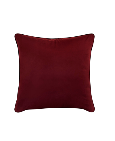 Shop Five Queens Court Bordeaux Square Decorative Pillow, 20" X 20" In Crimson