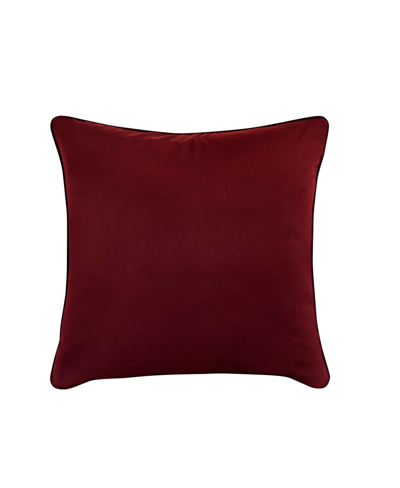 Five Queens Court Bordeaux Square Decorative Pillow, 20" X 20" In Crimson