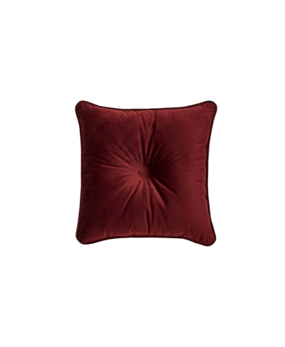 Five Queens Court Bordeaux Decorative Pillow, 18" X 18" In Crimson