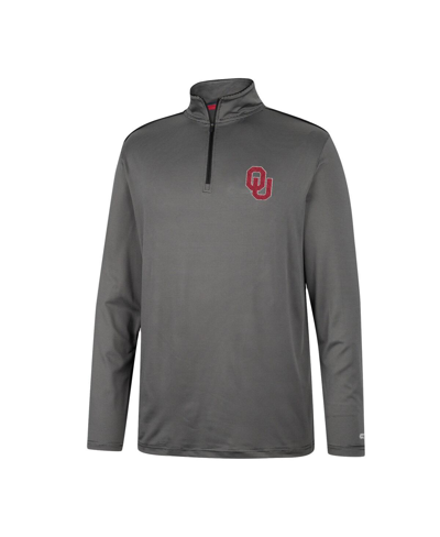 Colosseum Men's  Charcoal Oklahoma Sooners Logo Quarter-zip Sweatshirt In Charcoal