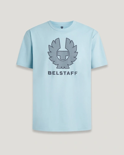 Shop Belstaff Hex Phoenix T-shirt Für Herren Heavy Cotton Jersey In Skyline Blue