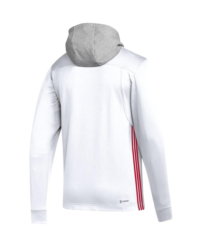 Shop Adidas Originals Men's Adidas White Washington Capitals Refresh Skate Lace Aeroready Pullover Hoodie