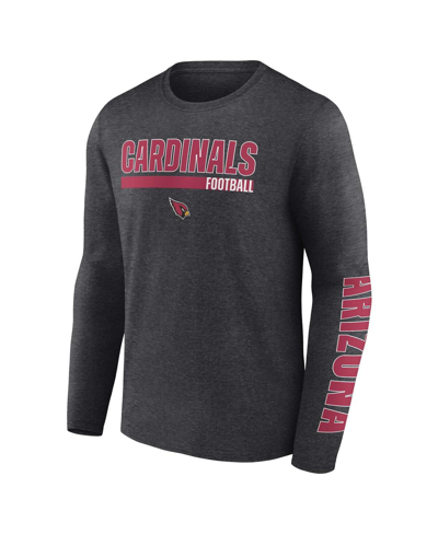 Shop Fanatics Men's  Charcoal Arizona Cardinals Long Sleeve T-shirt