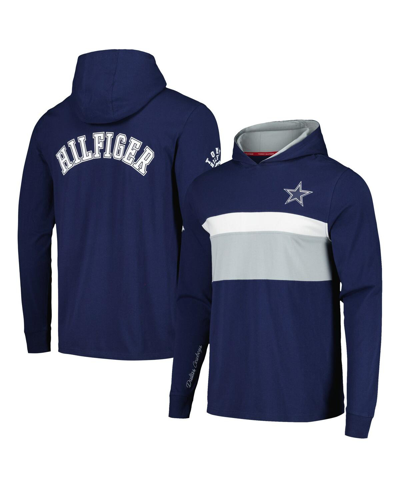 Shop Tommy Hilfiger Men's  Navy Dallas Cowboys Morgan Long Sleeve Hoodie T-shirt