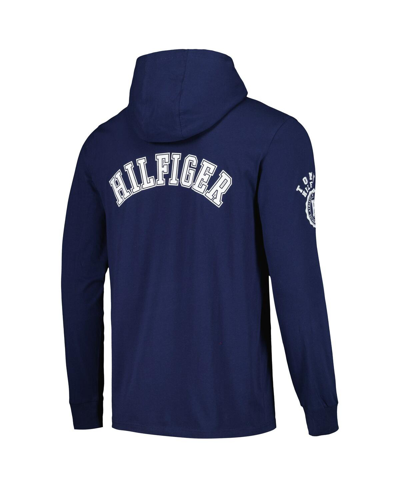 Tommy Hilfiger Navy Dallas Cowboys Morgan Long Sleeve Hoodie T-shirt In Navy