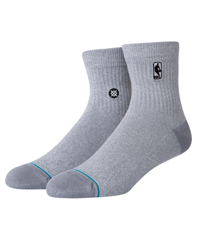 Shop Stance Men's  Gray Nba Logoman Quarter Socks