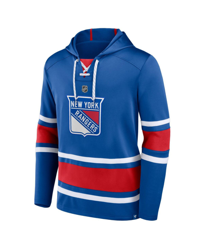 Fanatics Branded Artemi Panarin Royal New York Rangers Name & Number Lace-up Pullover Hoodie In Royal