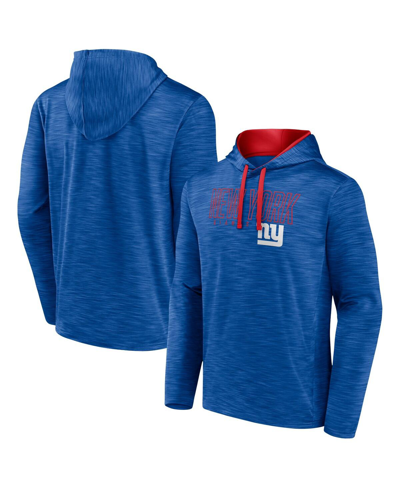 Shop Fanatics Men's  Heather Royal New York Giants Hook And Ladder Pullover Hoodie