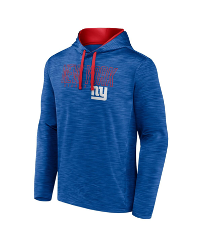 Shop Fanatics Men's  Heather Royal New York Giants Hook And Ladder Pullover Hoodie