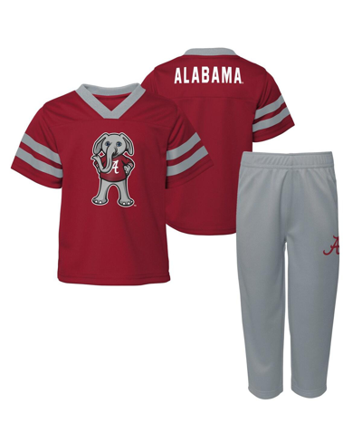 Outerstuff Infant Boys And Girls Crimson Alabama Crimson Tide Two-piece Red Zone Jersey And Pants Set In Crimson