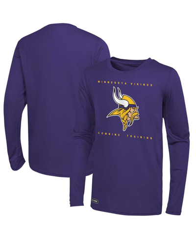 Shop Outerstuff Men's Purple Minnesota Vikings Side Drill Long Sleeve T-shirt