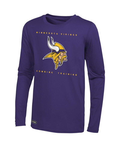 Shop Outerstuff Men's Purple Minnesota Vikings Side Drill Long Sleeve T-shirt