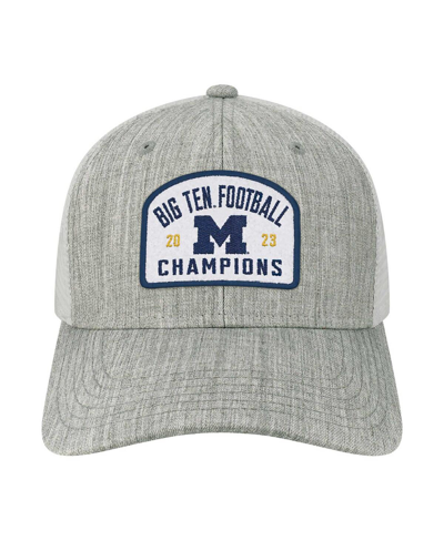 Legacy Athletic Heather Gray Michigan Wolverines 2023 Big Ten Football Conference Champions Adjusta In Heather Gray
