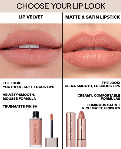 Shop Anastasia Beverly Hills Lip Velvet, 0.12 Oz. In Peachy Nude