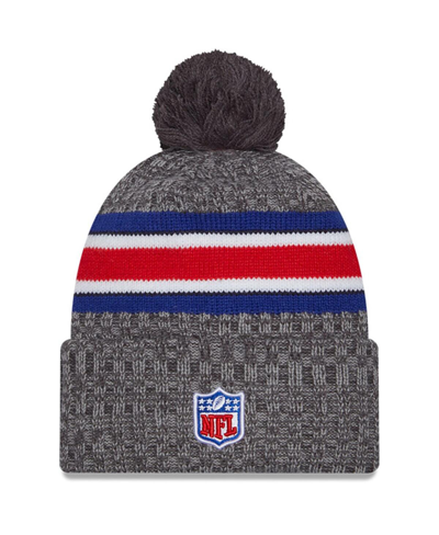 Shop New Era Men's  Gray Buffalo Bills 2023 Sideline Sport Cuffed Pom Knit Hat